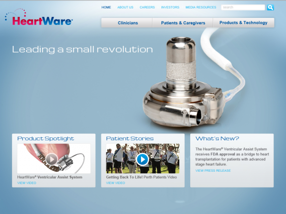 HeartWare_homepage